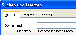 Suchen und Ersetzen